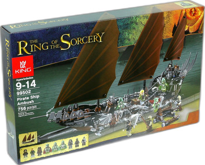 Конструктор King Властелин колец. Атака на пиратский корабль / 99502 (756эл)