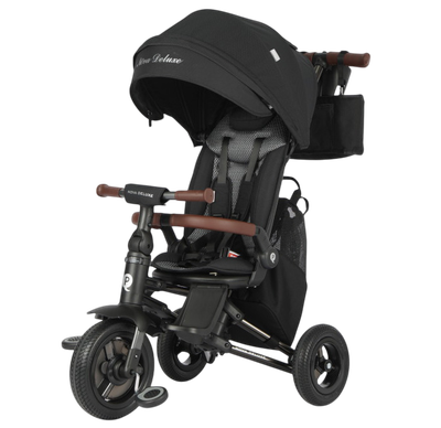Трехколесный велосипед с ручкой QPlay S702 Nova Deluxe Black (Lux/Black)