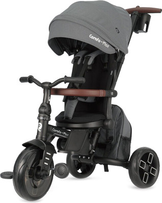 Трехколесный велосипед с ручкой QPlay T70 Comfo Max (серый)