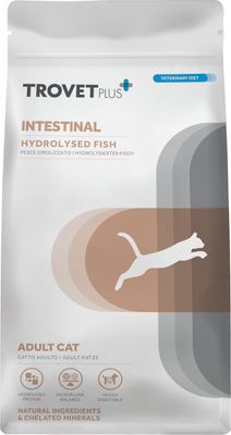 Сухой ветеринарный корм для кошек Trovet Plus Adult Cat Intestinal Hydrolised Fresh White Fish (2.5кг)