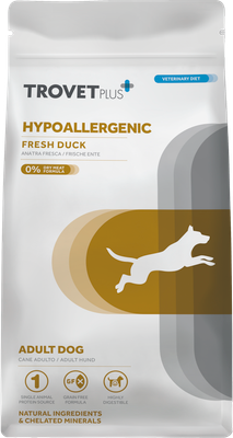 Сухой ветеринарный корм для собак Trovet Plus Adult Dog Hypoallergenic Fresh Duck (10кг)