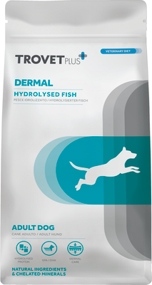 Сухой ветеринарный корм для собак Trovet Plus Adult Dog Dermal Hydrolised Fresh Fish (3кг)