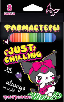 Фломастеры Centrum Куроми треугольные / 75598 (8цв)