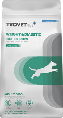 Сухой ветеринарный корм для собак Trovet Plus Adult Dog Weight & Diabetic Fresh Chicken (10кг)