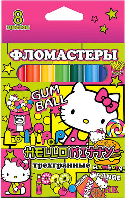 Фломастеры Centrum Hello Kitty треугольные / 75599 (8цв)