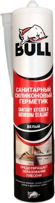 Герметик силиконовый BULL Санитарный силикон (280мл, прозрачный)