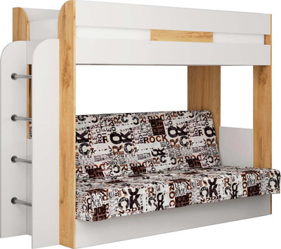 Двухъярусная кровать Премиум Колибри (дуб бунратти/белый)