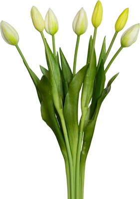 Искусственный букет No Brand Тюльпан закрытый 009 (белый)