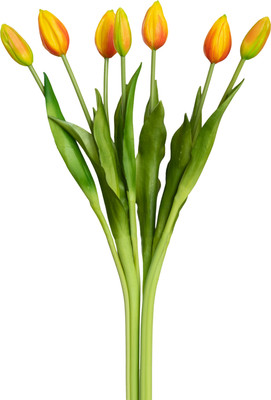 Искусственный букет No Brand Тюльпан закрытый 009 (оранжевый)