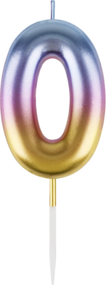 Свеча для торта Meshu Цифра 0 / MS_57391