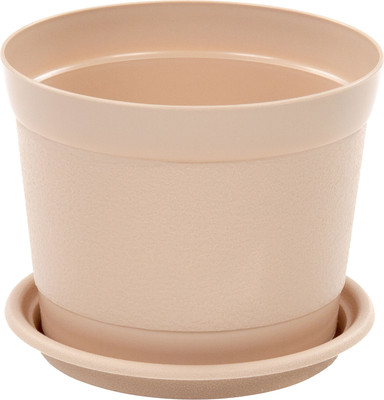 Вазон Полесье Жасмин с поддонником / 07251 (2л, молочно-кофейный)