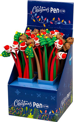 Ручка шариковая Centrum Новогодняя / 81871 (синий)