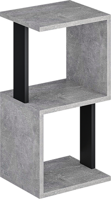 Стеллаж Макс Стайл СН-2 (бетон темный/черный)