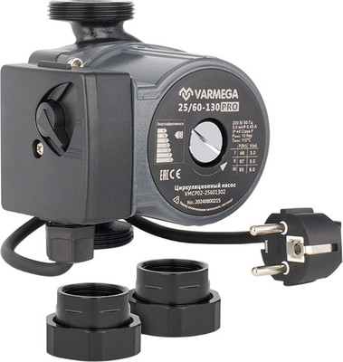 Циркуляционный насос Varmega 25/60-130 Pro / VMCP02-25601302 (с гайками и кабелем)