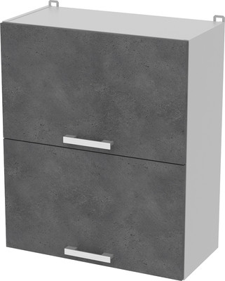 Шкаф навесной для кухни Интерлиния Компо ВШС60-720-2дг (бетон портленд)