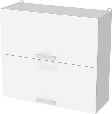 Шкаф навесной для кухни Интерлиния Компо ВШС80-720-2дг (белый платинум)