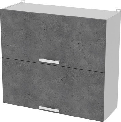 Шкаф навесной для кухни Интерлиния Компо ВШС80-720-2дг (бетон портленд)