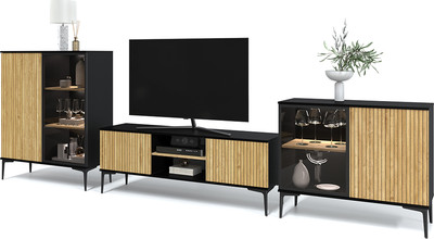 Горка Интерлиния Linea-D (дуб гринвич/черный)