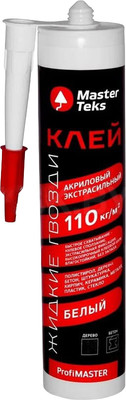 Жидкие гвозди MasterTeks ProfiMaster Акриловый 110 кг/м2 экстрасильный (430г, белый)
