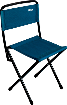 Стул складной Ника Походный со спинкой ДС2/ТС (темно-синий)