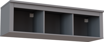 Полка-ячейка Mio Tesoro Сага навесная 3 секции (серый)