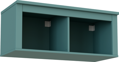 Полка-ячейка Mio Tesoro Сага навесная 2 секции (темно-бирюзовый)