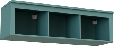 Полка-ячейка Mio Tesoro Сага навесная 3 секции (темно-бирюзовый)