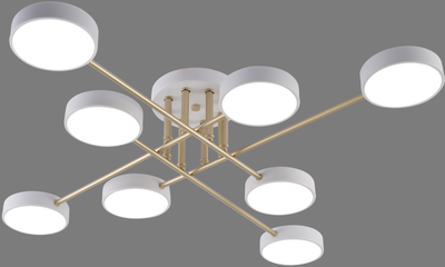 Потолочный светильник Mirastyle MH-3258/8 WH+GOLD