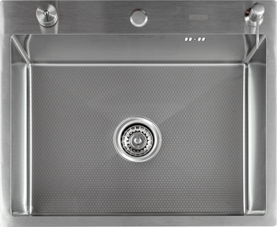 Мойка кухонная Futur FK 5550 Eco Embossing Pop-up Econom (сатин)