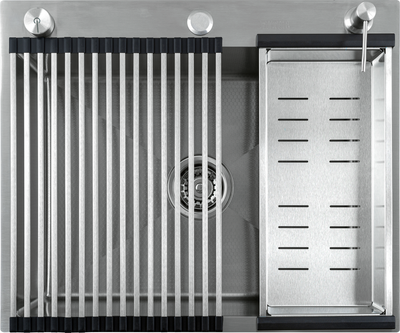 Мойка кухонная Futur FK 5550 Eco Embossing Pop-up Roll plus (сатин)