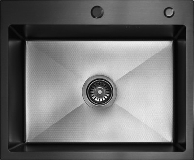 Мойка кухонная Blantek FS-5848HN Honeycomb Nano Black Eco + 501F40-B