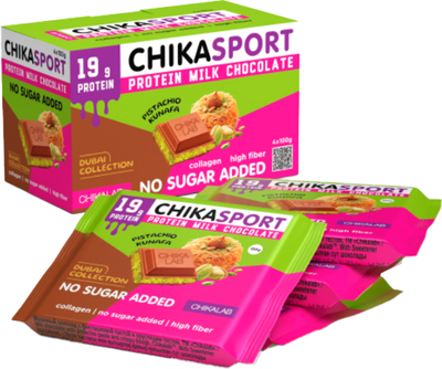 Протеиновый шоколад Chikalab Молочный шоколад (4x100г)