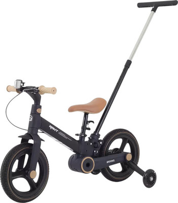 Детский велосипед с ручкой Rant Brooks 12 (черный, разобранный, в коробке)