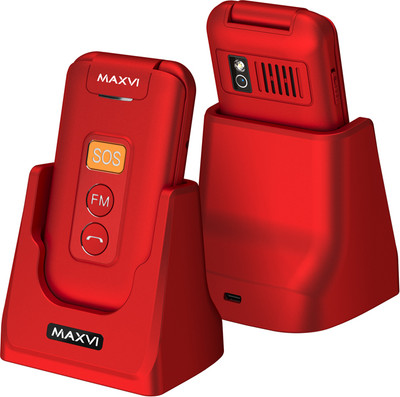 Мобильный телефон Maxvi E 5 up (красный)