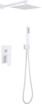 Душевая система со смесителем Abber Daheim AF8219W (белый матовый)