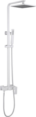 Душевая система со смесителем Abber Daheim AF8216WL (белый матовый)