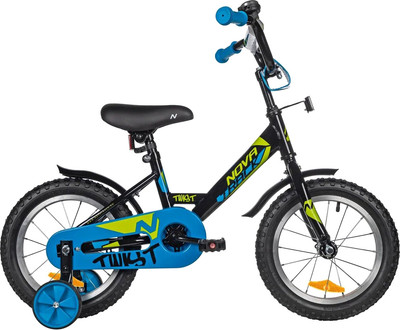 Детский велосипед Novatrack Twist 14 / 141TWIST.BK5 (черный, разобранный, в коробке)