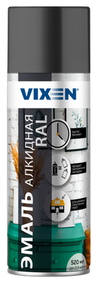 Эмаль Vixen Алкидная VX17024 (520мл, графитовый серый RAL 7024)