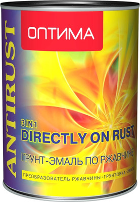 Грунт-эмаль Оптима 3в1 по ржавчине (2.6кг, серый)