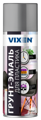 Грунт-эмаль Vixen Для пластика VX50102 (520мл, серый матовый RAL 7040)