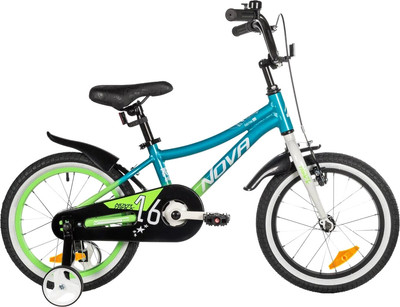 Детский велосипед Novatrack Katrina 16 / 167AKATRINA1V.GBL5 (голубой/салатовый, разобранный, в коробке)