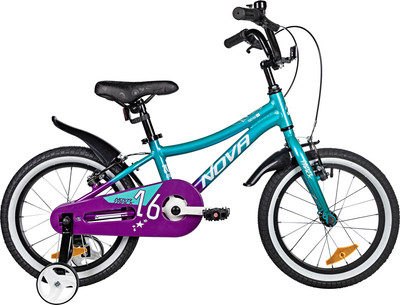 Детский велосипед Novatrack Katrina 16 / 167AKATRINAV.VGN5 (зеленый/фиолетовый, разобранный, в коробке)