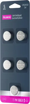 Комплект батареек Olmio CR2032 (5шт)