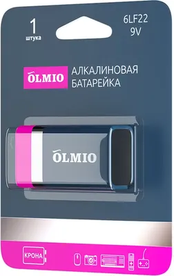 Батарейка Olmio Крона 6LF22 9В