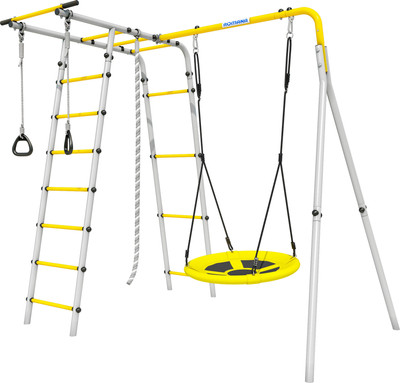 Игровой комплекс Romana Лесная поляна - 3 103.26.05+1.Д-26.04 / Т.21.00 (серый/желтый, качели гнездо)