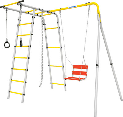 Игровой комплекс Romana Лесная поляна - 3 / 103.26.05+1.Д-26.02 Т.21.01  (серый/желтый, цепные)