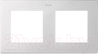 Рамка для выключателей и розеток Simon 2400620-033 (алюминий)