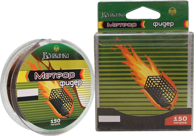 Леска монофильная Волжанка Метеор Фидер 0.28мм 5.61кг / ML-FB-028 (150м, коричневый)