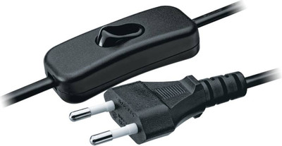 Шнур сетевой Navigator NPS-FS-170-2x0.5-BL / 61720 (1.75м, черный)