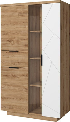 Шкаф с витриной Anrex Kaylas 1V2D1S-P (дуб наварра/эко джелато)